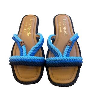 Brand new Kate Spade size 7.5 blue rope sandals